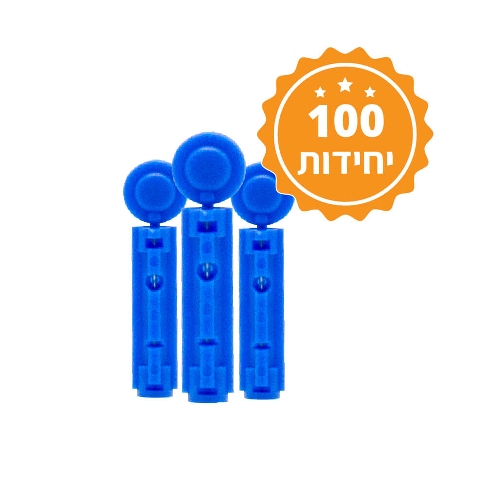 דוקרנים לעט מד סוכר. 100 יח'. לגלוקומטר. ס.מדיק יבוא