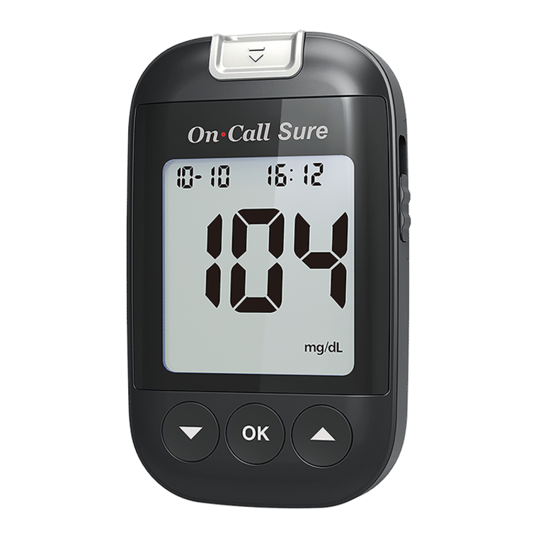 [101206] מד סוכר On Call Sure ללא סטיקים. Blood Glucose Meter Kit. מד סוכר + עט דקירה. תקן ISO 15197. ס.מדיק יבוא