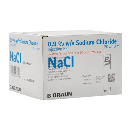 [580107] תמיסת NaCl סודיום 0.9% 10 מ"ל, מארז 100יח'. Sterile Saline Solution 0.9% 10 ml, Pack of . לשטיפה ולחיטוי. ס.מדיק יבוא