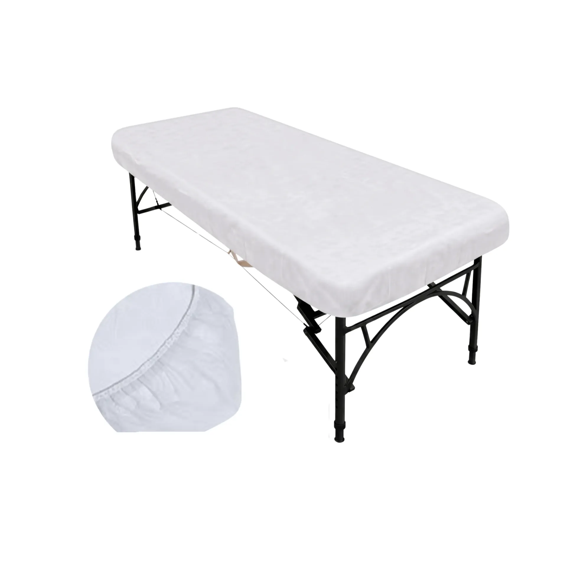 סדין חד פעמי למיטת טיפולים עם גומי 210x90 ס"מ. Disposable Bed Sheet with Elastic. בד לא ארוג 35 גרם. אריזת 10 יחידות. ס.מדיק יבוא