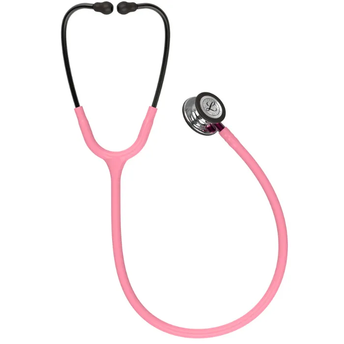 [260858] סטטוסקופ ליטמן 3M™ קלאסיק III. 3M™ Littmann® Classic III™ Stethoscope. צבע ורוד פנינה עם ראש בגימור ראי, צוואר סגול וקצה פעמון אדום. Pearl Pink, Mirror Finish, Purple Stem. דגם 5962. ראש כפול. ממברנה מתכווננת. אחריות יצרן 5 שנים. יבוא רשמי לישראל. ס.מדיק יבוא