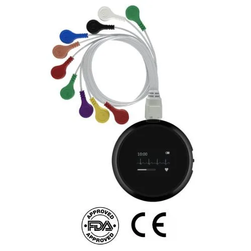 הולטר מוניטור M12 Holter Monitor. ניטור א.ק.ג. רציף עד 72 שעות. עד 12 לידים. משקל מתחת ל-50 גרם. ניתוח AI, תקן FDA ו-CE. ס.מדיק יבוא
