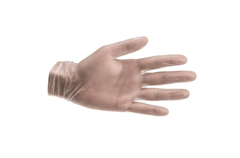 [462834] כפפות ויניל שקופות Clear Vinyl gloves יחידות. זמינות במידות M L (M)