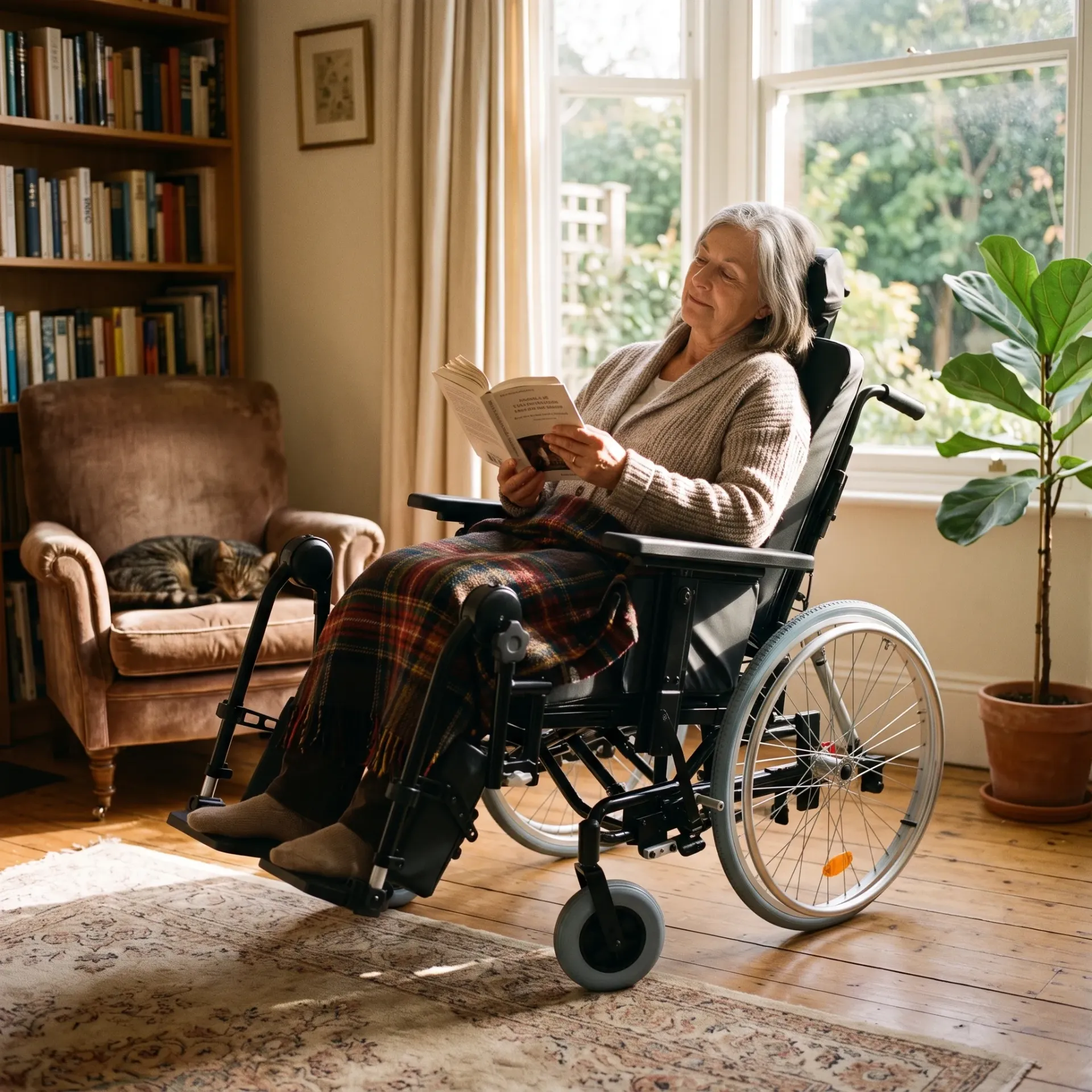 [381008] כסא גלגלים טילט רקליין idSoft. Tilt & Recline Wheelchair. רוחב 49 ס"מ. כולל משענת ראש מתכווננת ורגליות מתרוממות. ס.מדיק יבוא