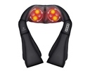 חגורת עיסוי שיאצו לגב ולצוואר. Carbon SMB-312. גלילי עיסוי 3D. חימום. כולל מתאם לרכב