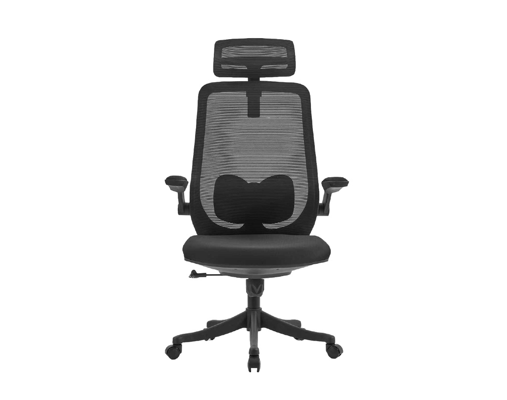 [990149] כיסא משרדי אורתופדי עם משענת ראש. Carbon Infinia. מנגנון Butterfly. בוכנת גז Class 3 בתקן BIFMA. עד 120 ק"ג