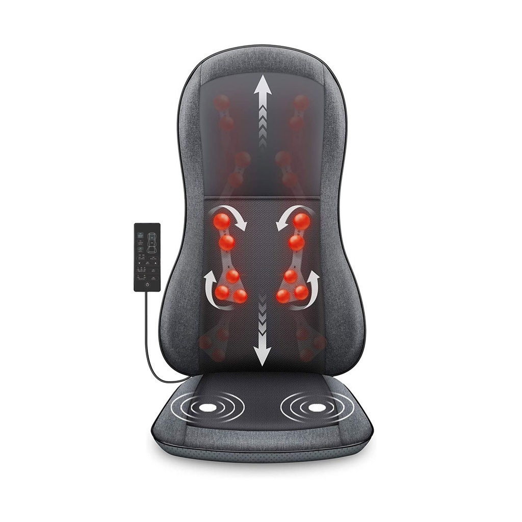 [990152] מושב עיסוי שיאצו לגב מלא. Carbon BMS-10. עיסוי 3D על מסילה. חימום אינפרא ורטט