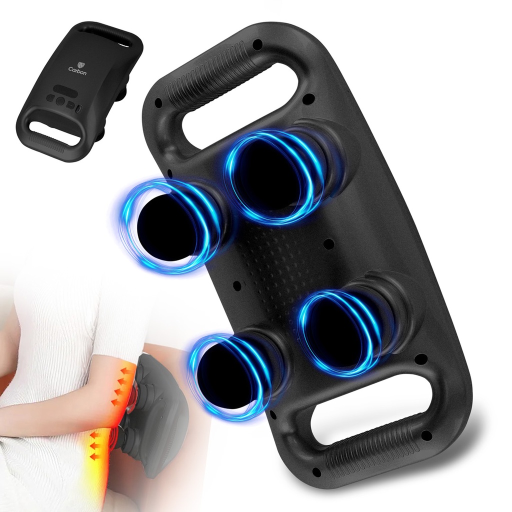[990156] אקדח עיסוי 4 ראשים נטען. Carbon Maximus. עד 3200 סל"ד. 6 מהירויות. סוללה עד שעתיים