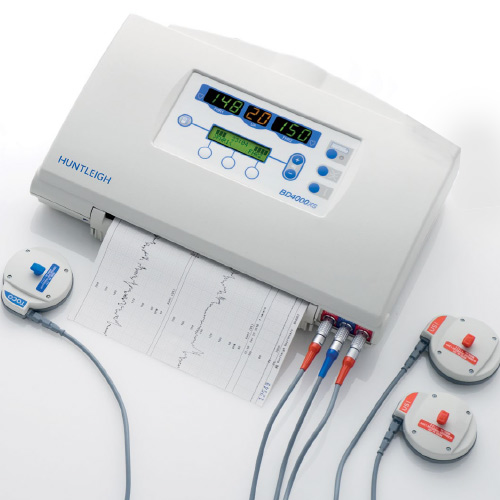 [990363] מוניטור עוברי Huntleigh Sonicaid BD4000xs. Fetal Monitor. ניטור תאומים. מדפסת תרמית A4