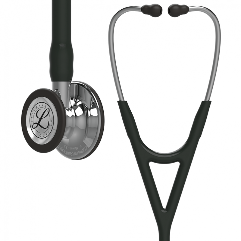 סטטוסקופ ליטמן 3M™ קרדיולוגי IV. 3M™ Littmann® Cardiology IV™ Stethoscope. צבע שחור גימור מראה. Black Mirror Finish. דגם 6177. ראש כפול. אחריות יצרן 5 שנים. יבוא רשמי לישראל.