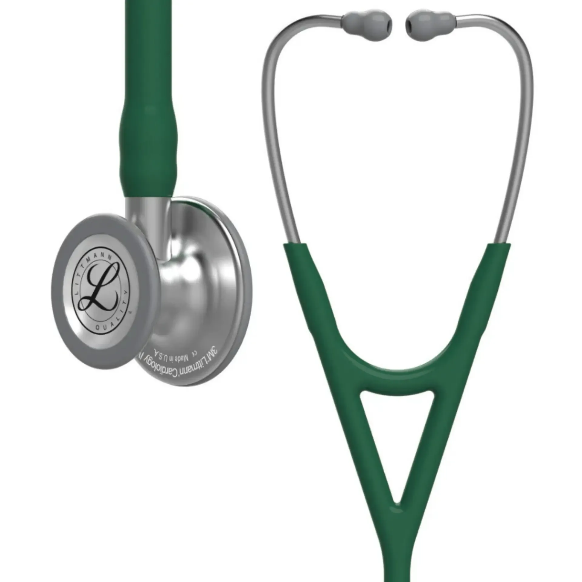[260813] סטטוסקופ ליטמן 3M™ קרדיולוגי IV. 3M™ Littmann® Cardiology IV™ Stethoscope. צבע ירוק ציידים . hunter green . דגם6155. ראש כפול. אחריות יצרן 7 שנים. יבוא רשמי לישראל.