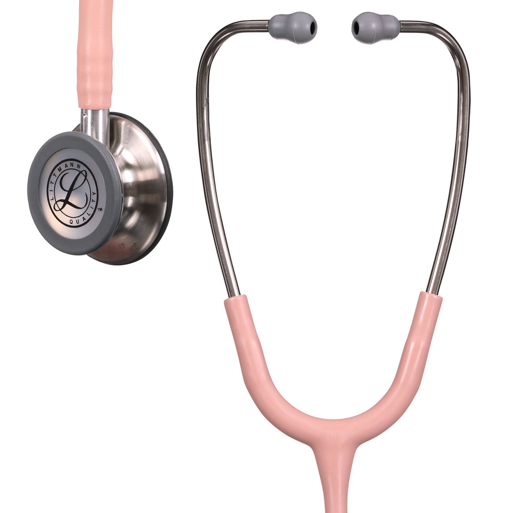 [260837] סטטוסקופ ליטמן 3M קלאסיק III. 3M™ Littmann® Classic III™ Stethoscope. צבע ורוד פנינה סאטן גמיש. Pearl Pink Soft Tubing. דגם 5910. ממברנה כפולה. אחריות יצרן. יבוא רשמי לישראל.