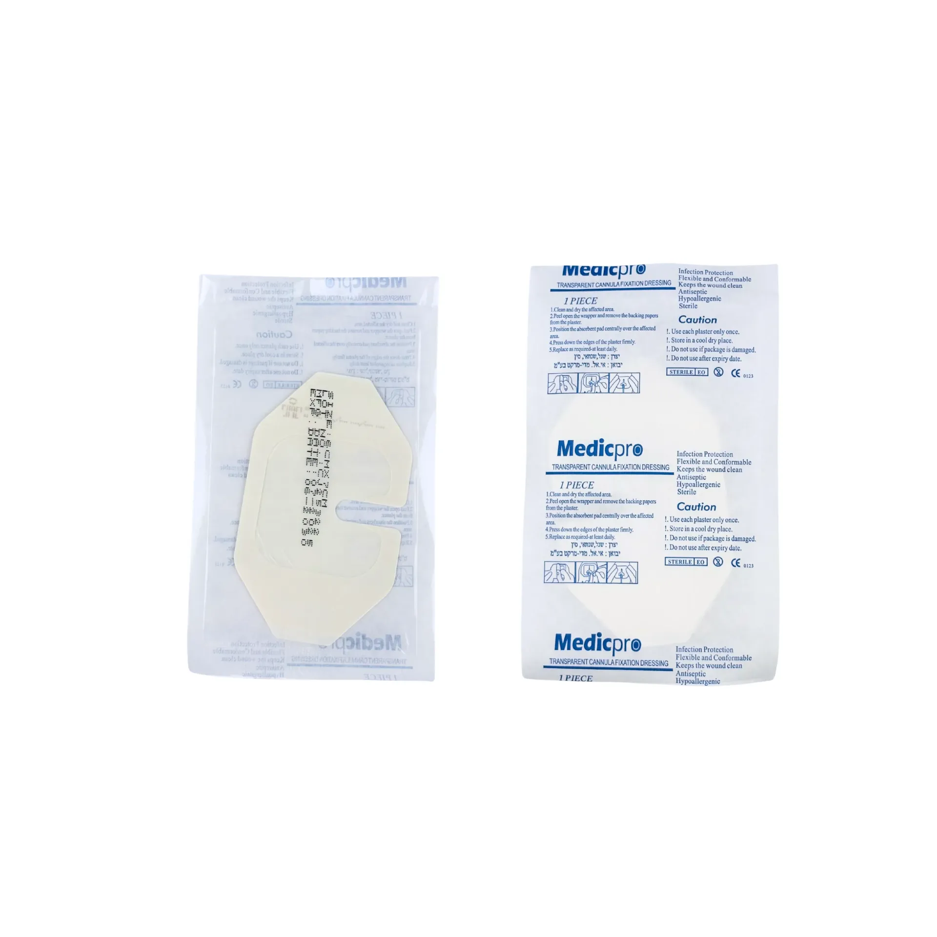 [465408] קיבוע שקוף לקנולה עירוי (Film). Transparent IV Cannula Dressing. 100 יחידות. ס.מדיק יבוא