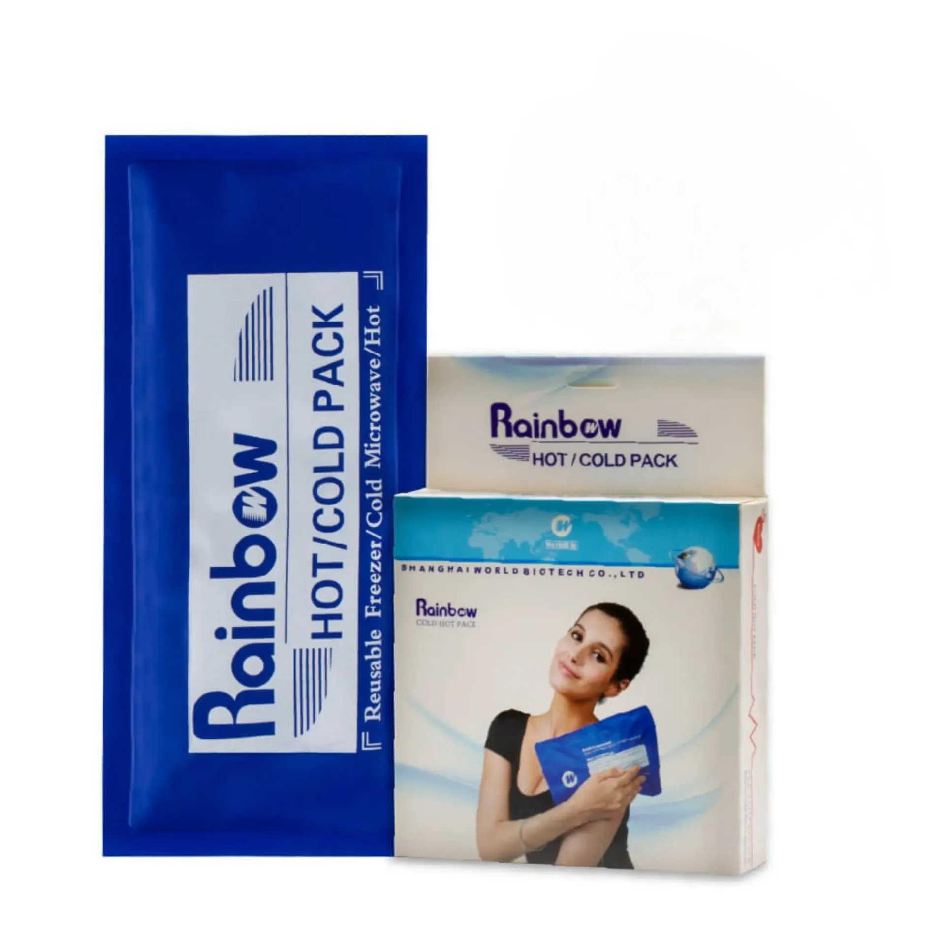 שקית חימום/קירור רב-פעמית. Reusable Hot/Cold Pack. להקלה בכאבי ראש, מיגרנה, שרירים ופציעות. גמישה למגע העור. ס.מדיק יבוא
