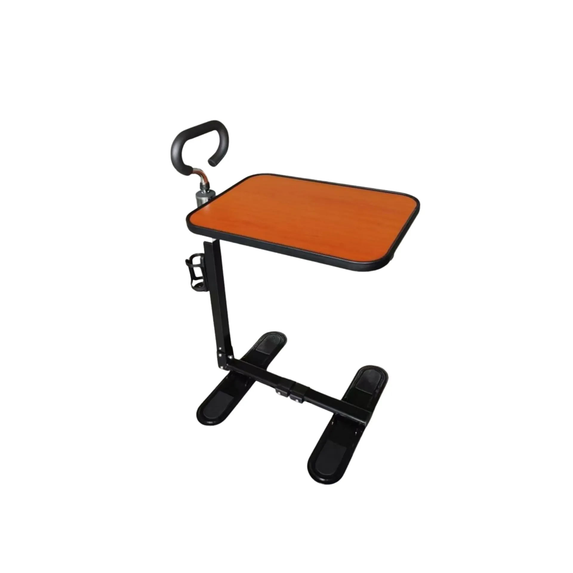 אחות אילמת מסתובבת עם ידית קימה. Rotating Overbed Table with Standing Handle. מגש מסתובב 360°. התקנה ללא כלים. ס.מדיק יבוא