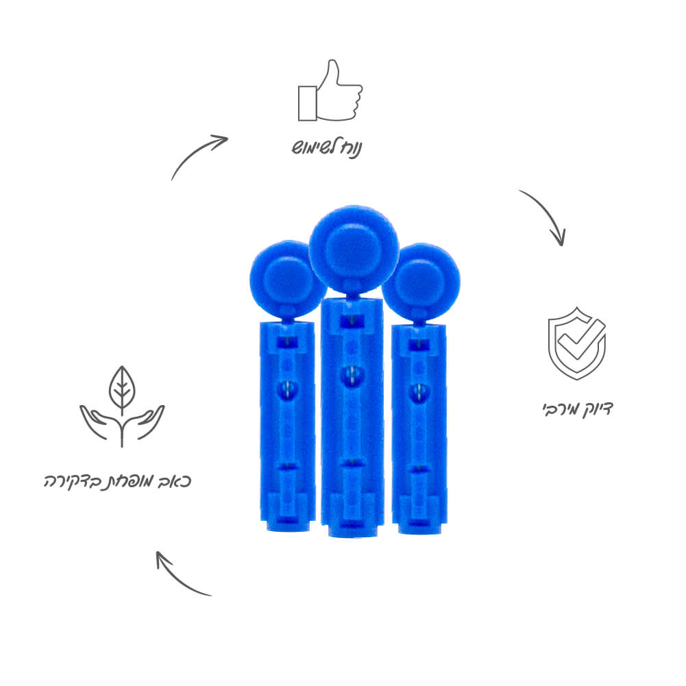 דוקרנים לעט מד סוכר (גלוקומטר) 100 יח' ס.מדיק יבוא - image_2