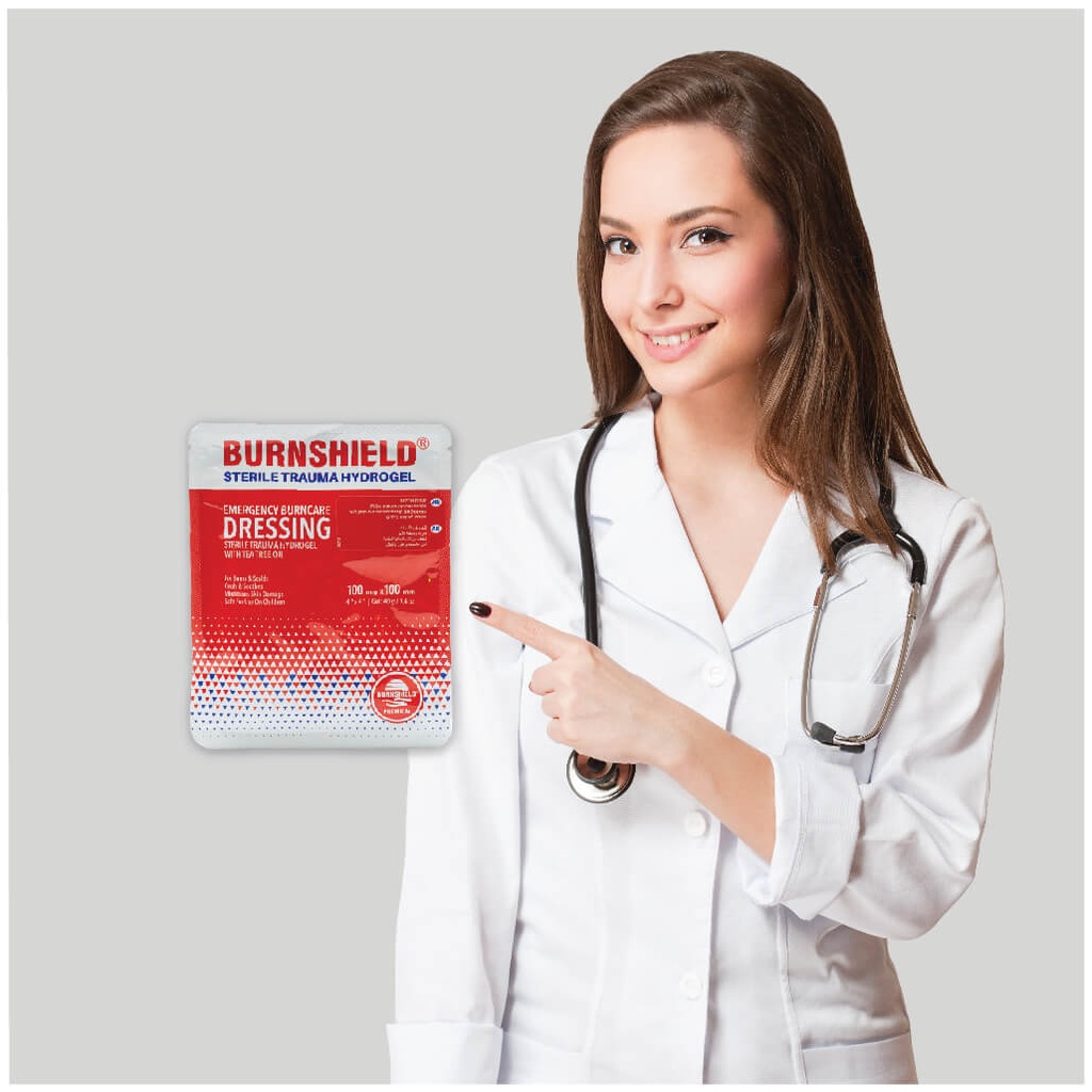 פד גזה לכוויות ברנשילד BURN SHIELD גודל 10X10 ס"מ - image_2