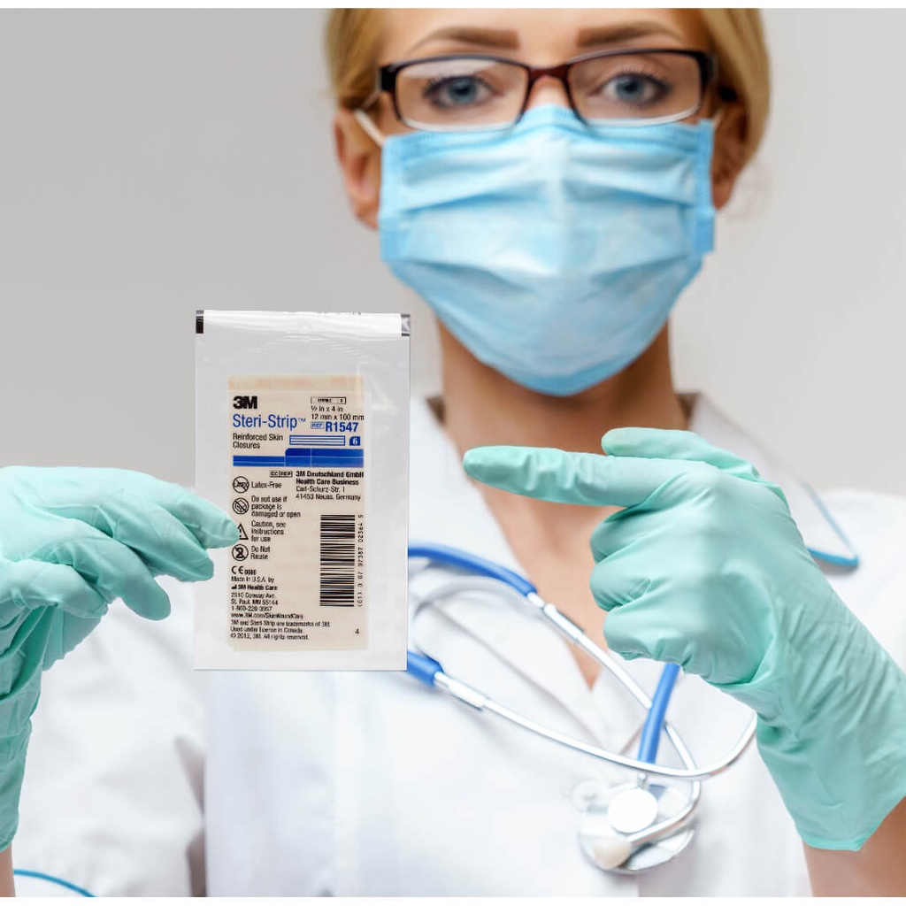 סטרי סטריפ דבק לפצעים/חתכים 100/12 מ"מ כחול חברת 3M - image_3