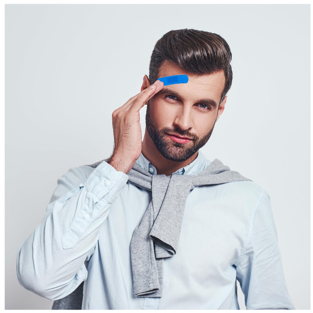 פלסטר זיהוי מגנטי כחול 100 יח' - image_5