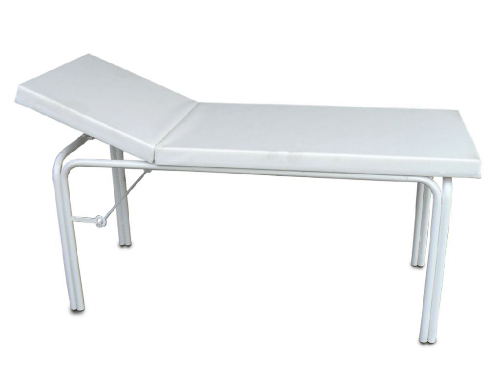 [500213] מיטת רופא סטנדרט עם גב מתרומם. מידה 70×190 ס"מ. גובה 75 ס"מ. ריפוד PVC. מעמד נייר מובנה. ס.מדיק יבוא