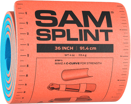 סד SAM Splint לקיבוע שברים. SAM Splint Universal Splint. סד גמיש רב-פעמי לכל חלקי הגוף. ניתן לגזור ולעצב. ס.מדיק יבוא