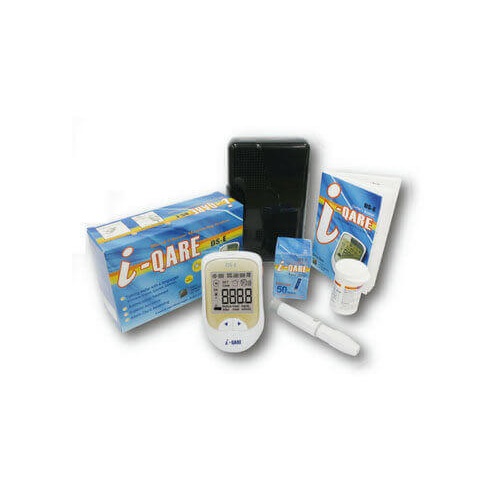 [103604] סטיקים למד סוכר i-QARE DS-E. 50 יחידות. Roche Diabetes Care. ס.מדיק יבוא
