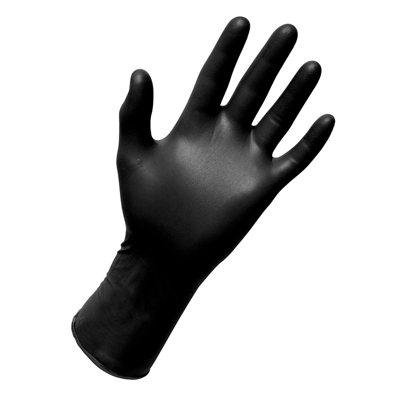 כפפות ניטריל שחורות. 100 יחידות. Black Nitrile Gloves. מידות S. M. L. XL