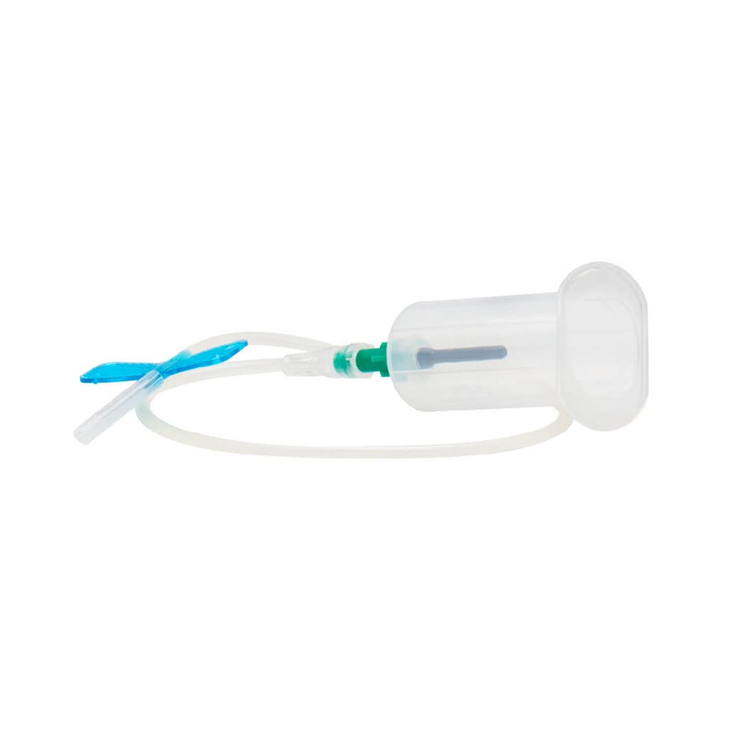 [463603] הולדר ווקיוטיינר לדיגום דם. Vacutainer Holder. עם מחט 23G | עם מחט 21G | ללא מחט. ס.מדיק יבוא (עם מחט 23G כחול – 50 יח')