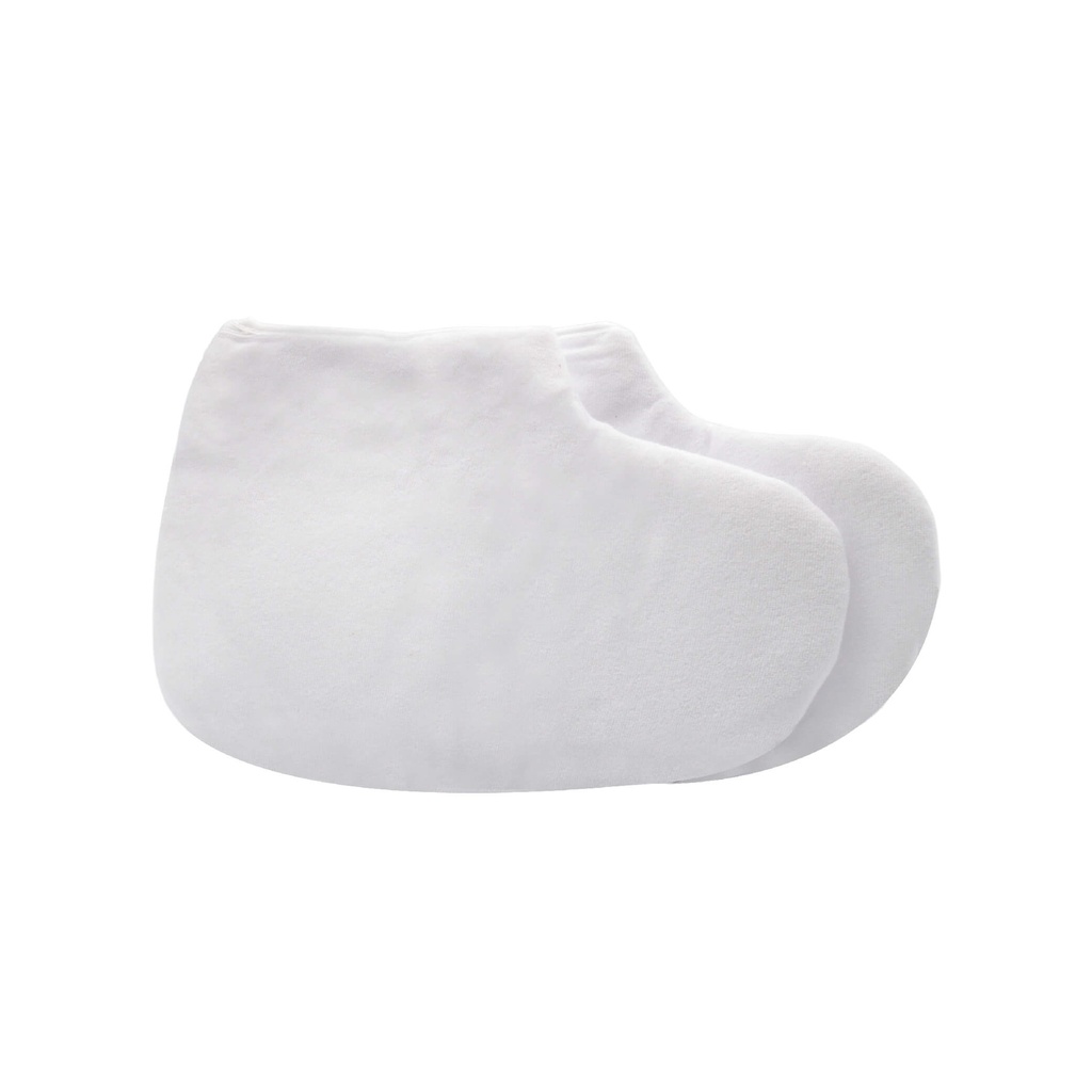 זוג נעלי בד לטיפול בפראפין. Cloth Booties for Paraffin Treatment. שומרות על חום הגוף לאורך זמן הטיפול. ס.מדיק יבוא