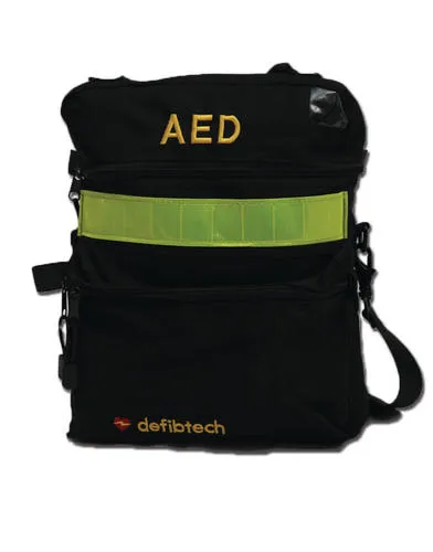 [220230] תיק נשיאה לדפיברילטור Defibtech Lifeline. Carrying Case. תיק אחסון והובלה מחוזק עם ידיות. ס.מדיק יבוא (שחור)