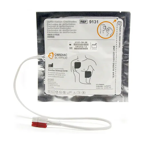 [220238] אלקטרודות לדפיברילטור Cardiac Science. Defibrillator Electrodes. דגם G3 למבוגר. דגם G5 לילד. ס.מדיק יבוא (מבוגר)