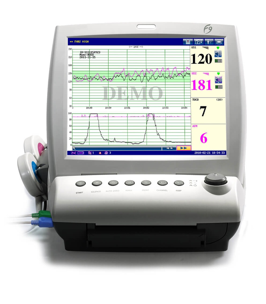 [182608] מוניטור עוברי EDAN F9. תאומים. פרמטרים אימהיים. מסך מגע 12.1". SpO2, NIBP, ECG. ס.מדיק יבוא