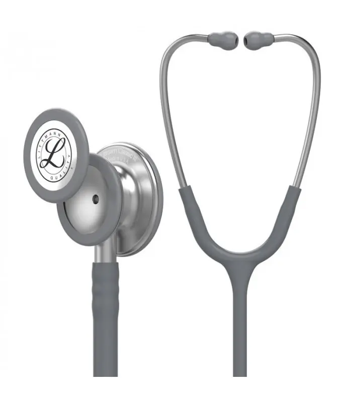 [260801] סטטוסקופ ליטמן 3M קלאסיק III. 3M™ Littmann® Classic III™ Stethoscope. צבע אפור. Gray. דגם 5621. ממברנה כפולה. אחריות יצרן 5 שנים. יבוא רשמי לישראל.