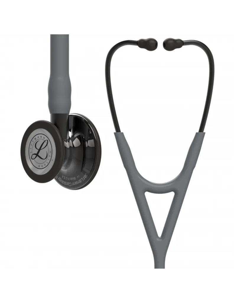 סטטוסקופ ליטמן 3M™ קרדיולוגי IV. 3M™ Littmann® Cardiology IV™ Stethoscope. צבע אפור מושחר גימור עשן. Gray Smoke Finish. דגם 6238. ראש כפול. אחריות יצרן 5 שנים. יבוא רשמי לישראל.