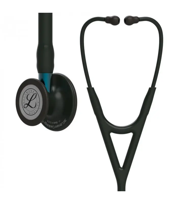 [261411] סטטוסקופ ליטמן 3M™ קרדיולוגי IV. 3M™ Littmann® Cardiology IV™ Stethoscope. צבע שחור מוט כחול. Black Blue Stem. דגם 6201. ראש כפול. אחריות יצרן 5 שנים. יבוא רשמי לישראל.