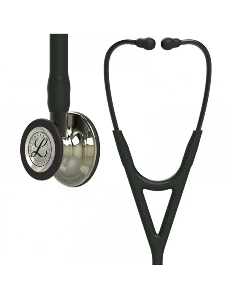 סטטוסקופ ליטמן 3M™ קרדיולוגי IV. 3M™ Littmann® Cardiology IV™ Stethoscope. צבע שחור גימור שמפניה. Black Champagne Finish. דגם 6179. ראש כפול. אחריות יצרן 5 שנים. יבוא רשמי לישראל.