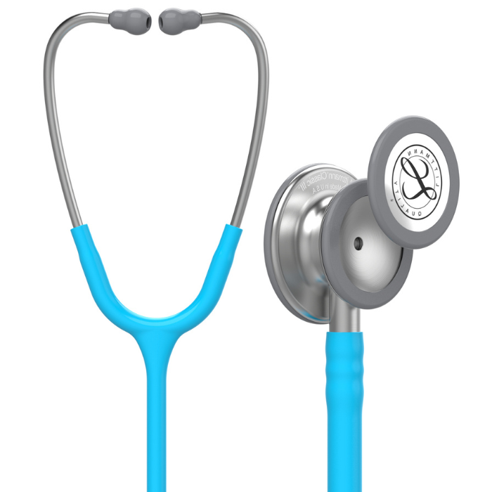 [260808] סטטוסקופ ליטמן 3M קלאסיק III. 3M™ Littmann® Classic III™ Stethoscope. צבע טורקיז. Turquoise. דגם 5835. ממברנה כפולה. אחריות יצרן 5 שנים. יבוא רשמי לישראל.