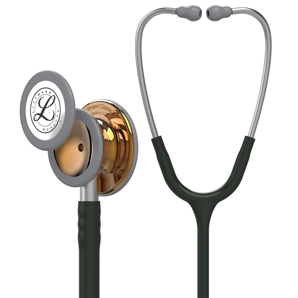 [260833] סטטוסקופ ליטמן 3M קלאסיק III. 3M™ Littmann® Classic III™ Stethoscope. צבע שחור חזה נחושת מלוטש. Black Polished Chestpiece. דגם 5646. ממברנה כפולה. אחריות יצרן. יבוא רשמי לישראל.