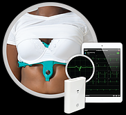 [100610] LevMed מכשיר א.ק.ג נייד. 12 לידים. חגורת אלקטרודות אלסטית. Bluetooth. לשטח ולטיפולי בית. ס.מדיק יבוא