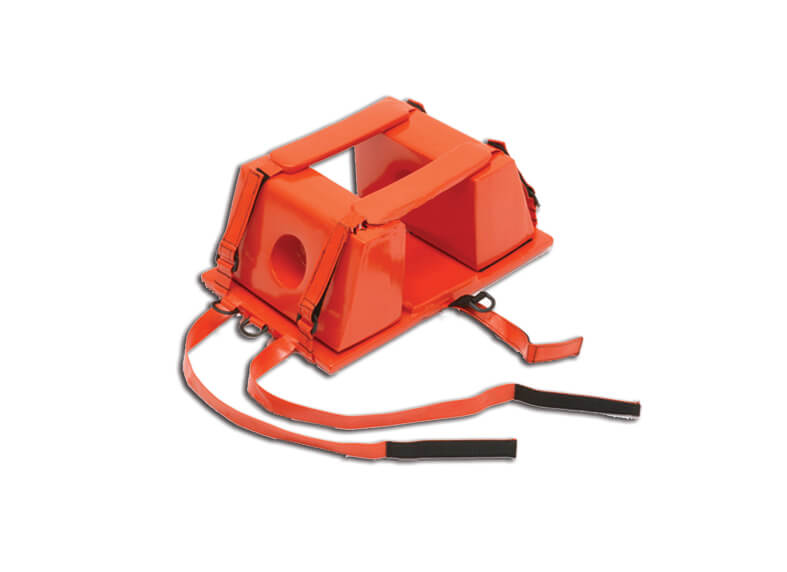 מקבע ראש צווארי לאלונקה. Head Immobilizer for Spine Board. קיבוע מלא של הראש והצוואר על קרש גב. ס.מדיק יבוא