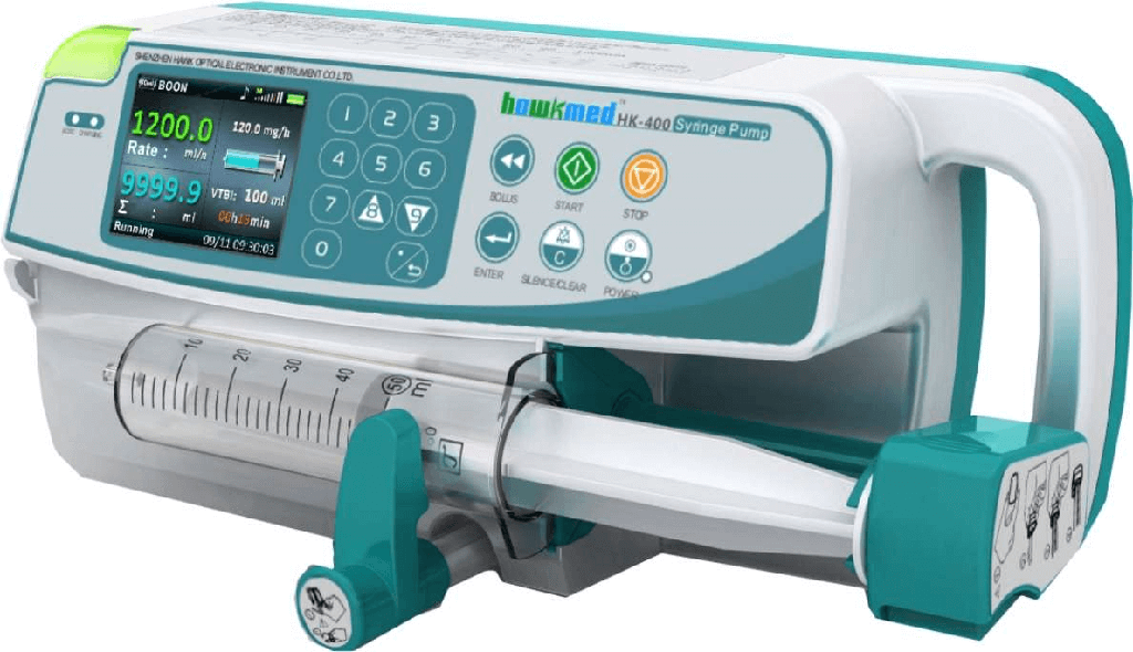 [463424] משאבת מזרק לעירוי HK400. Syringe Infusion Pump. חכמה ומדויקת. ס.מדיק יבוא